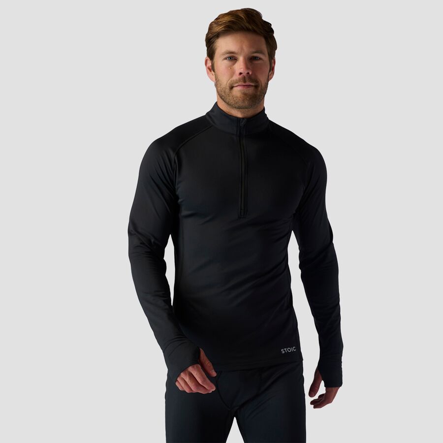 Stoic Lightweight Poly 1/4-Zip Baselayer Top - Men's Stretch Limo