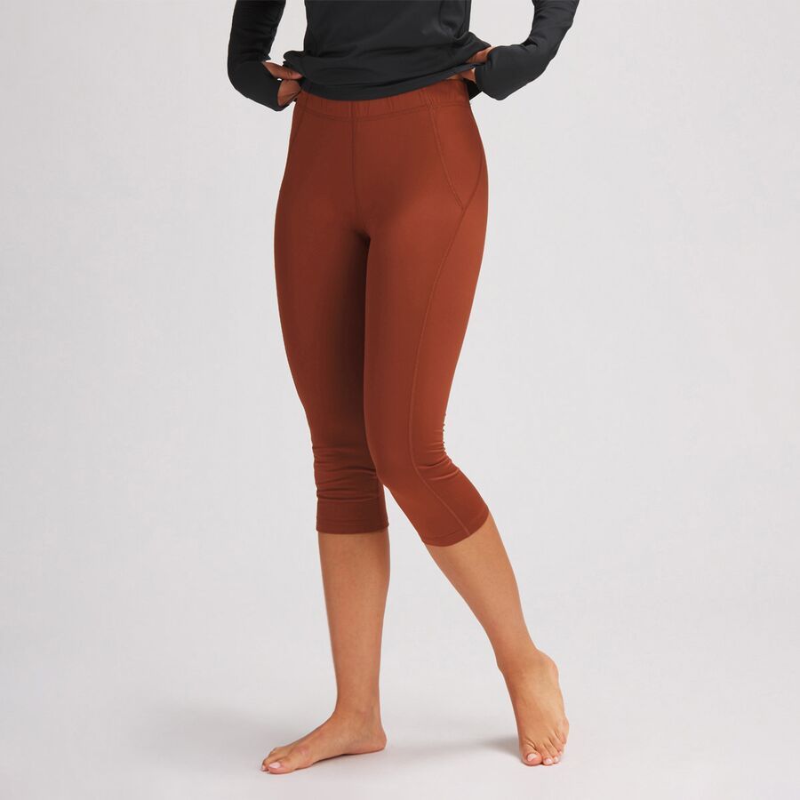 Stoic Lightweight Poly Calf-Length Baselayer Bottom - Women's Tortoise Shell