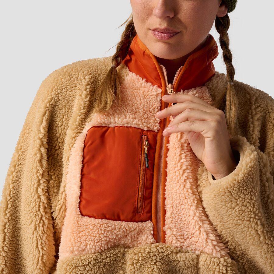 Stoic MTN 1/2-Zip High Pile Fleece Pullover - Women's Peach Parfait/Pebble/Rust