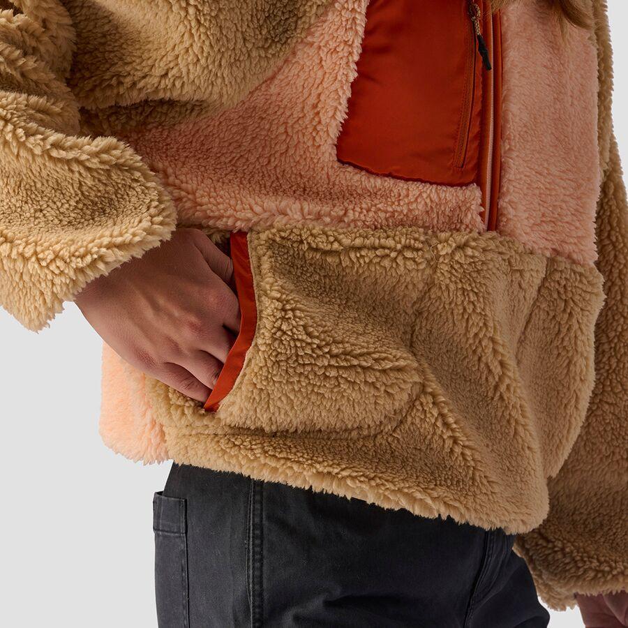 Stoic MTN 1/2-Zip High Pile Fleece Pullover - Women's Peach Parfait/Pebble/Rust