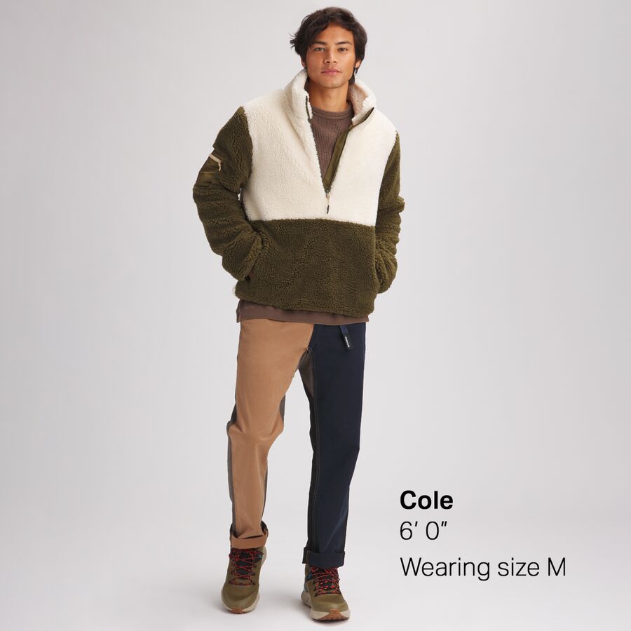 Stoic MTN 1/2-Zip Sherpa Pullover - Men's Olive Night