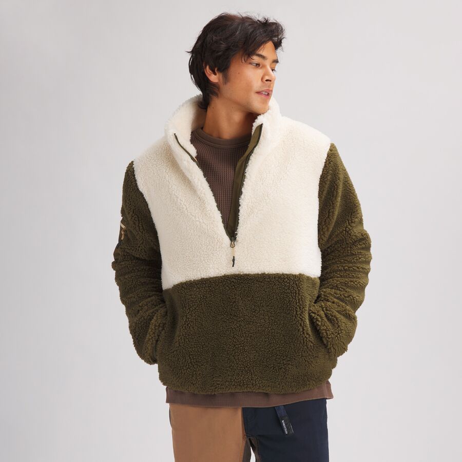 Stoic MTN 1/2-Zip Sherpa Pullover - Men's Olive Night