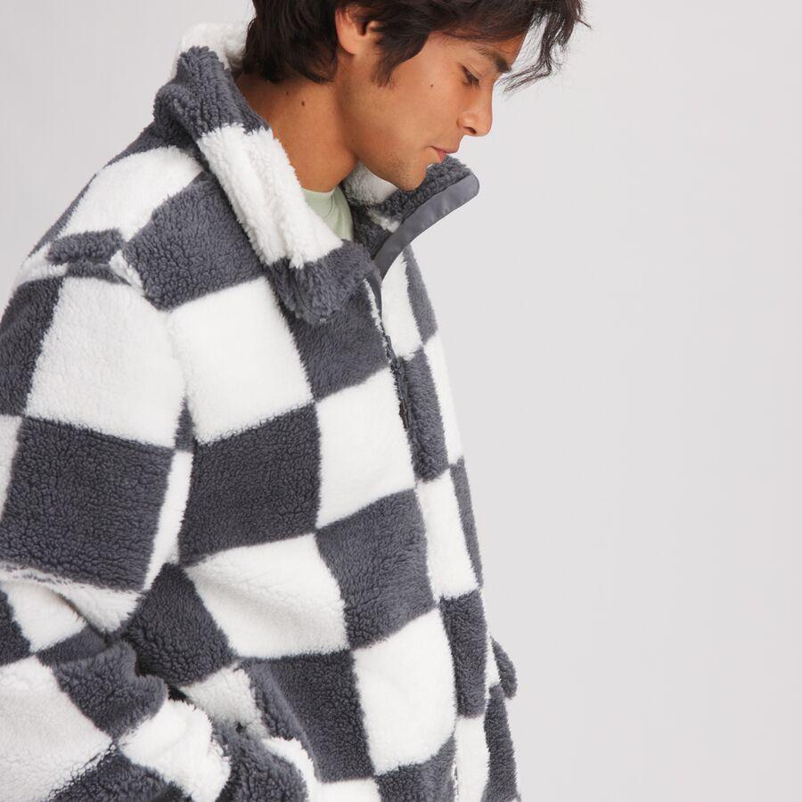 Stoic MTN Checker Sherpa Full-Zip Jacket - Men's Grey Checker