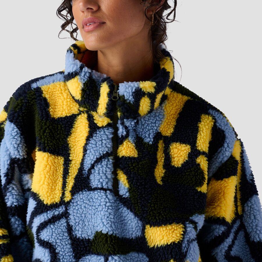 Stoic Printed Fleece 1/4-Zip Pullover - Women's Blue Geo Print