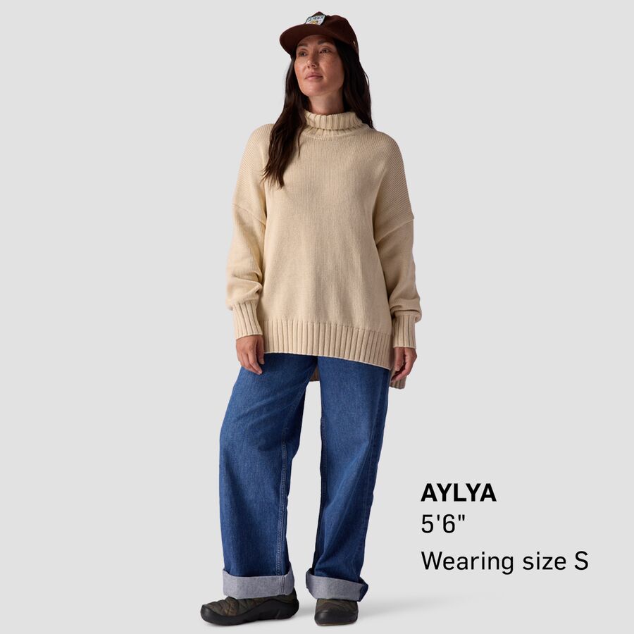Stoic Relaxed Turtleneck Sweater - Women's Angora