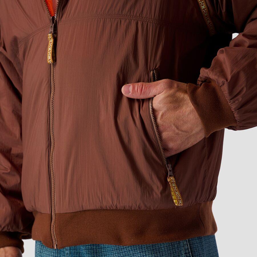 Stoic Reversible Polar Fleece Full Zip - Men's Vermillion Orange/Downtown Brown