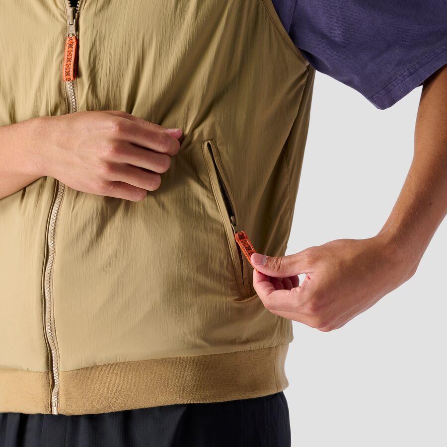 Stoic Reversible Polar Fleece Vest - Men's Green Bee/Kelp