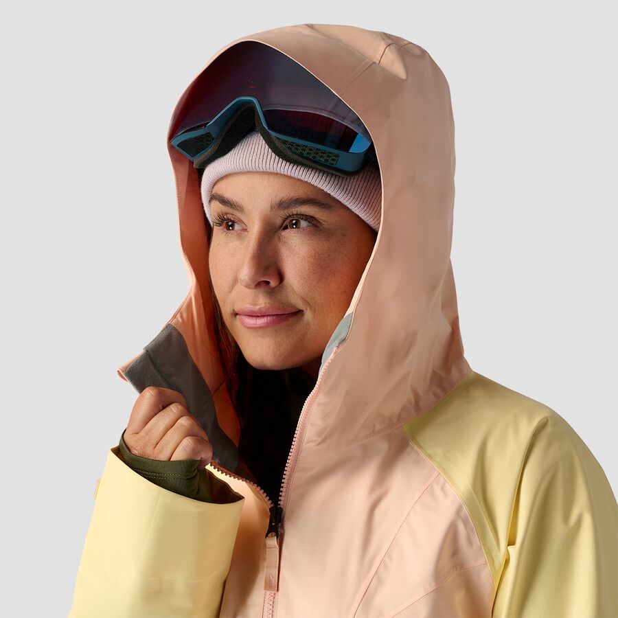 Stoic Shell Anorak 2.0 - Women's Peach Parfait/Kelp/Mellow Yellow