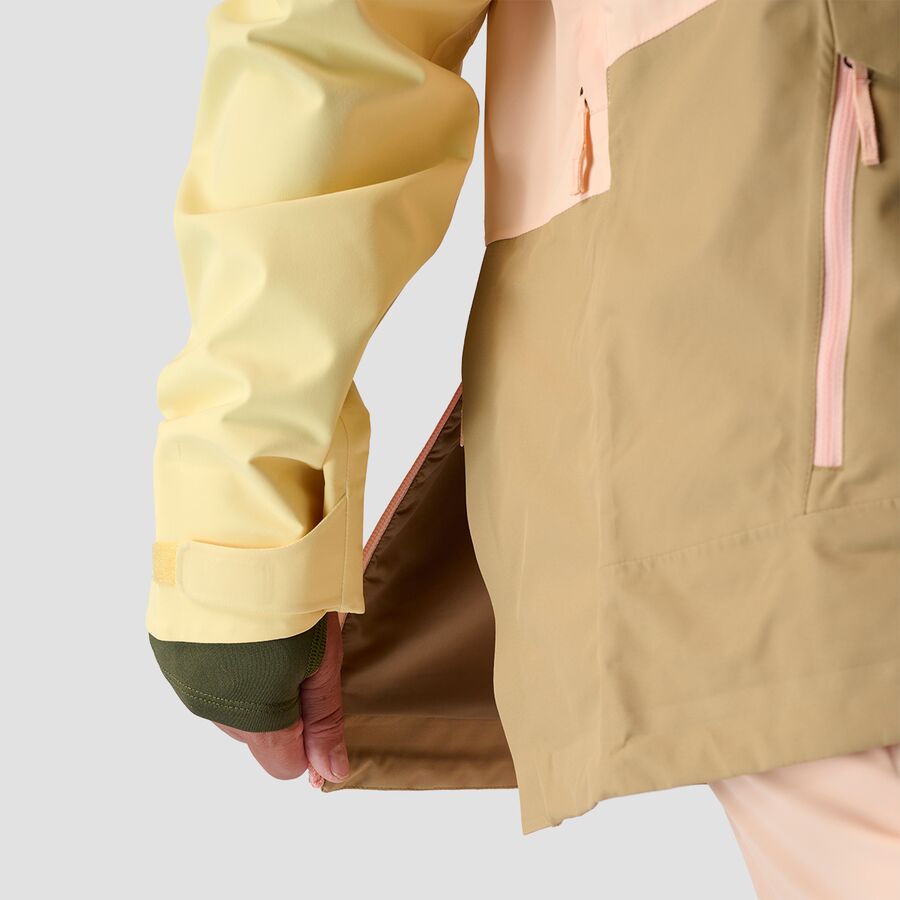 Stoic Shell Anorak 2.0 - Women's Peach Parfait/Kelp/Mellow Yellow