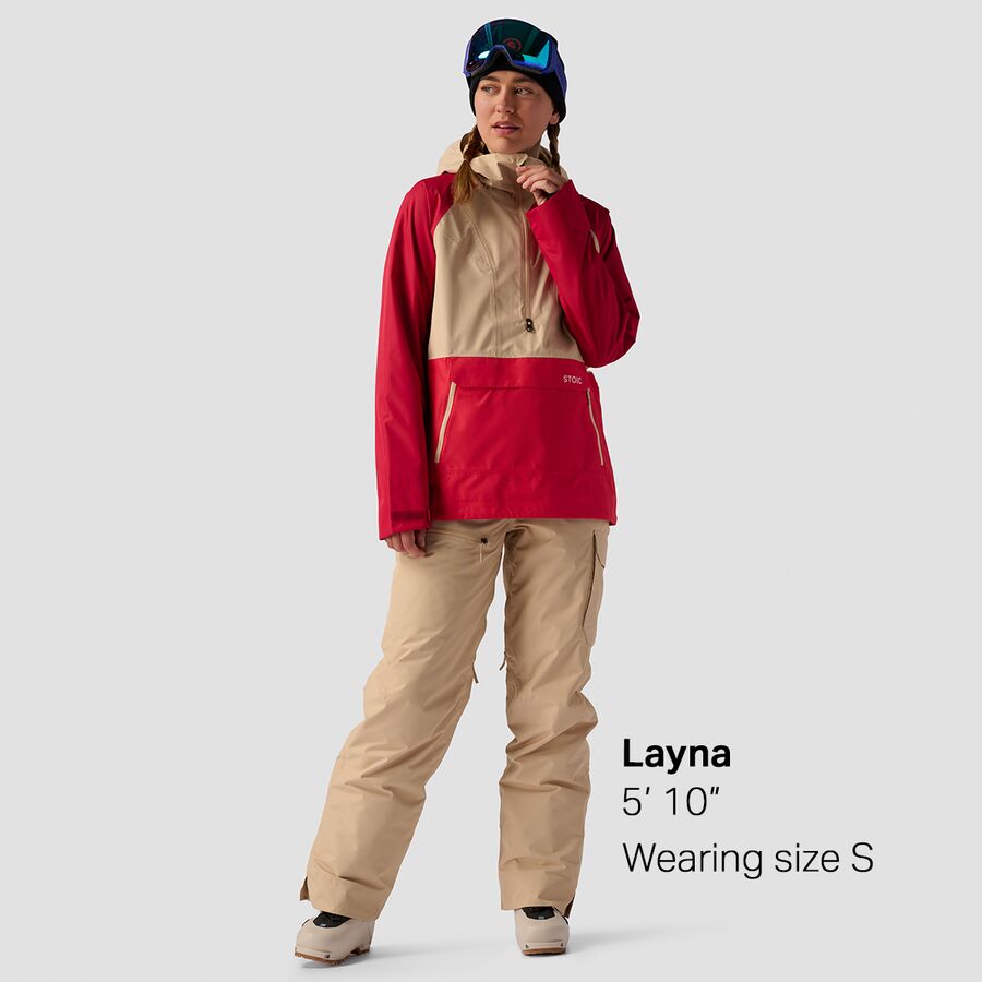 Stoic Shell Anorak - Women's Pebble/Lollipop/Jester Red