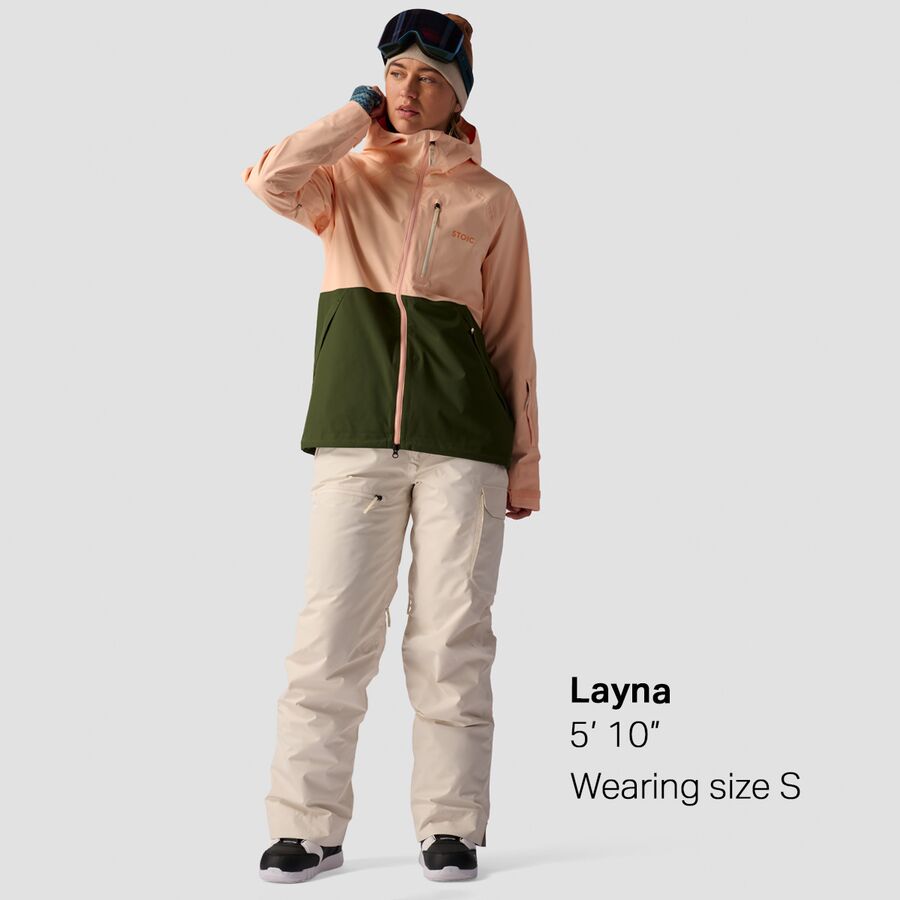 Stoic Shell Full-Zip Jacket 2.0 - Women's Peach Parfait/Duffel Bag