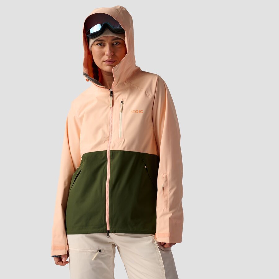Stoic Shell Full-Zip Jacket 2.0 - Women's Peach Parfait/Duffel Bag