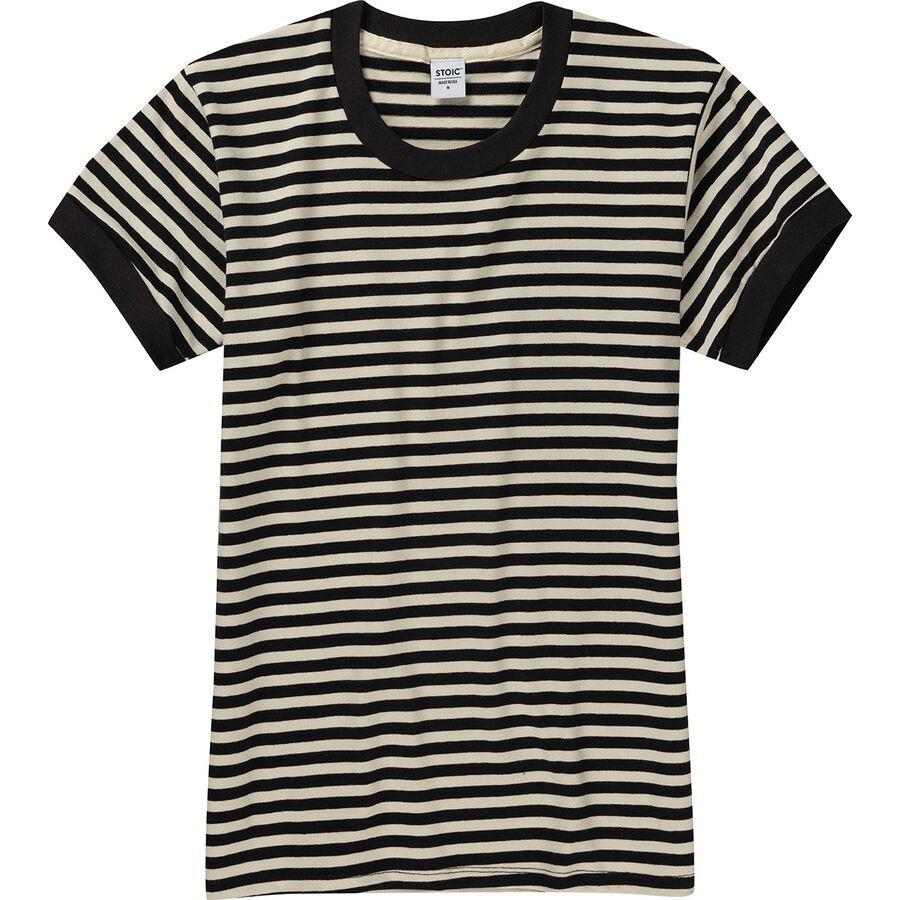 Stoic Striped Ringer Short-Sleeve T-Shirt - Women's Black/White Stripe