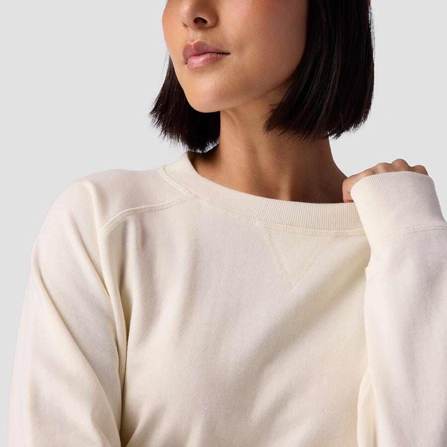 Stoic Vintage Gym Cropped Crew Sweatshirt - Women's Egret