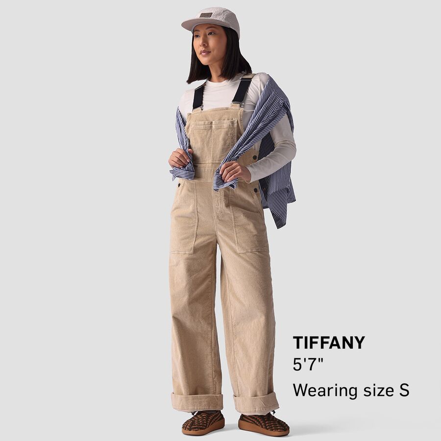 Stoic Wide Leg Corduroy Overall - Women's Desert Egret