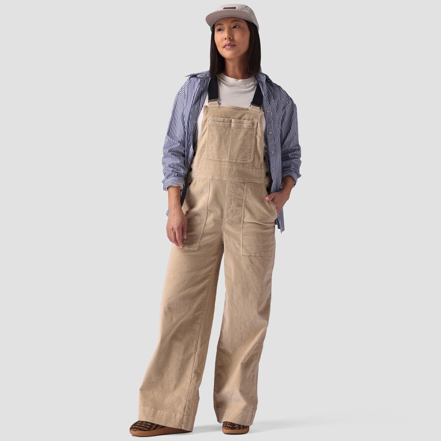 Stoic Wide Leg Corduroy Overall - Women's Desert Egret