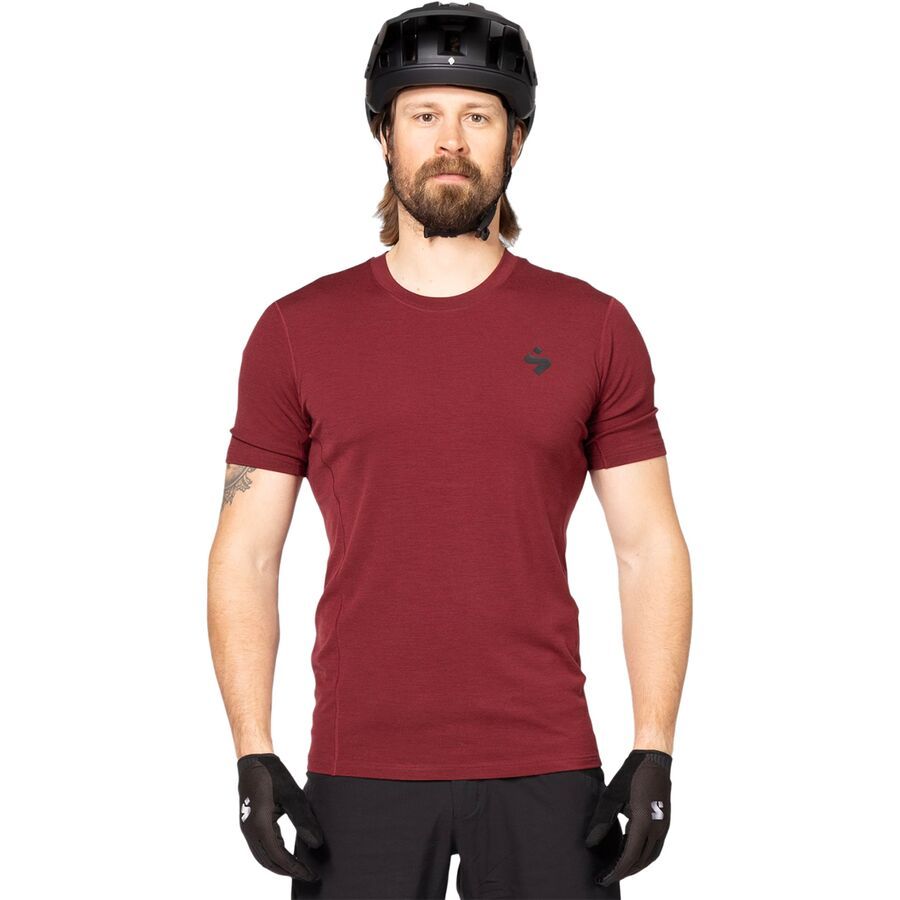 Sweet Protection Hunter Merino Short-Sleeve Jersey - Men's Dark Red