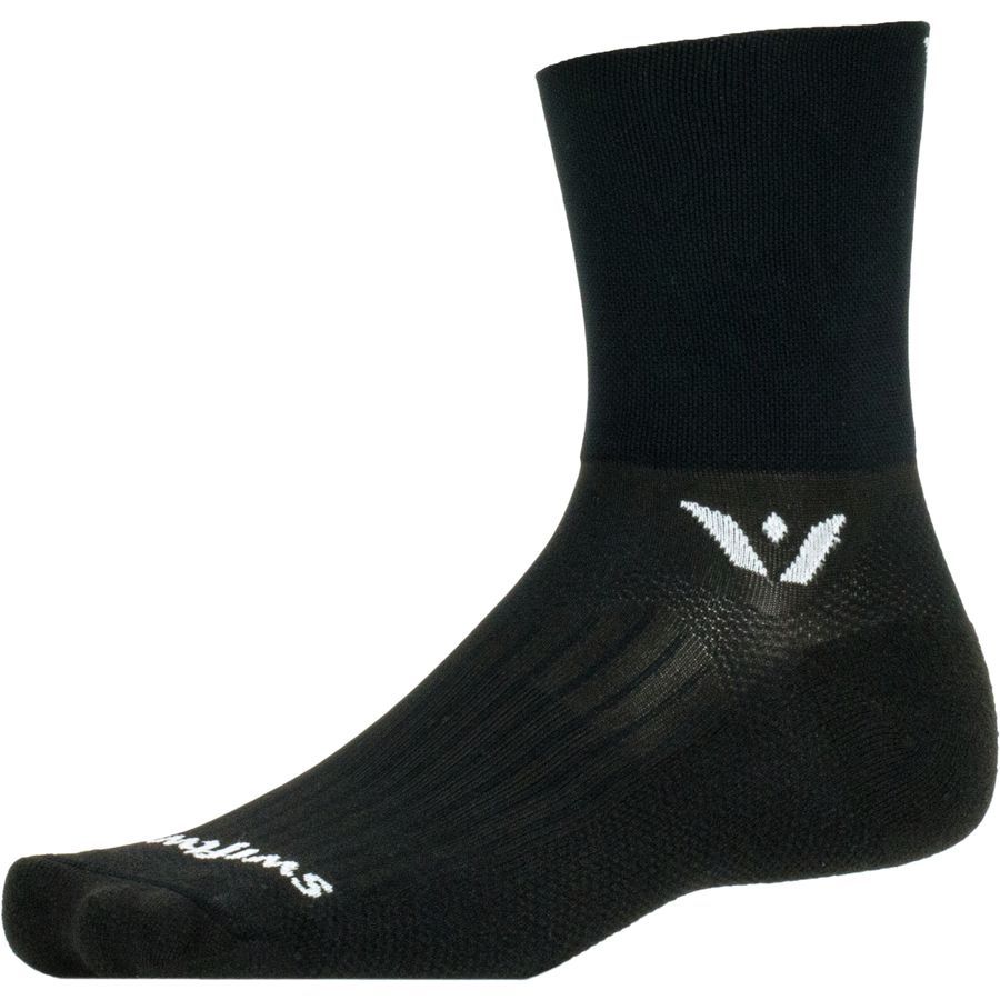 Swiftwick Aspire Quarter Crew High Sock Black