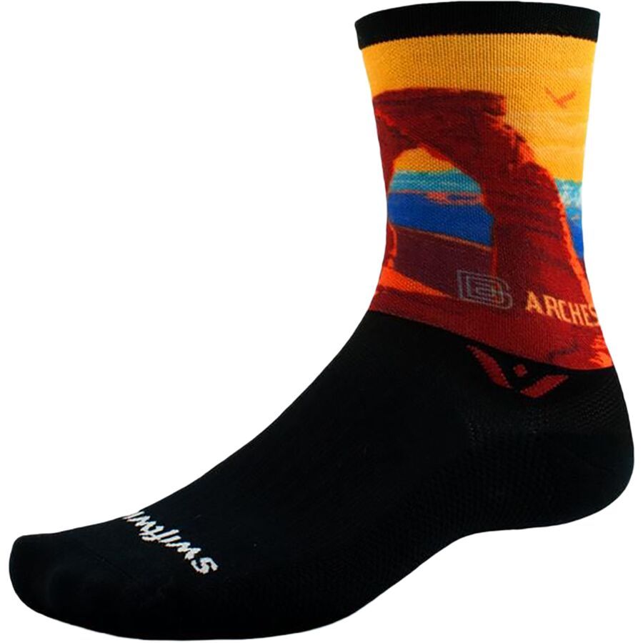 Swiftwick Vision Crew Impression National Park Sock Arches