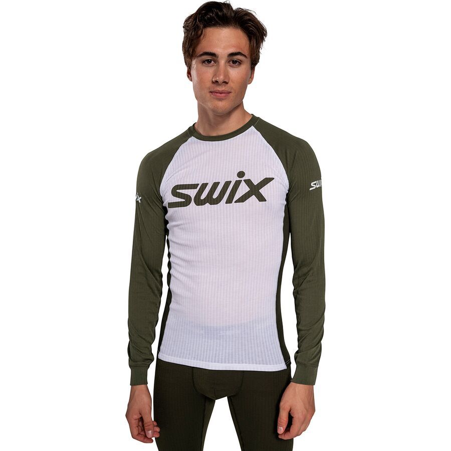 Swix RaceX Classic Long-Sleeve Top - Men's Bright White/ Olive