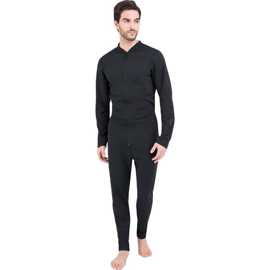 Terramar Military Fleece Union Suit One Piece Base Layer Black