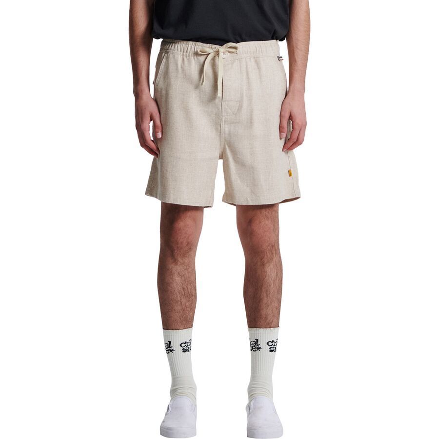 The Critical Slide Society Cruiser Linen Short - Men's Ecru
