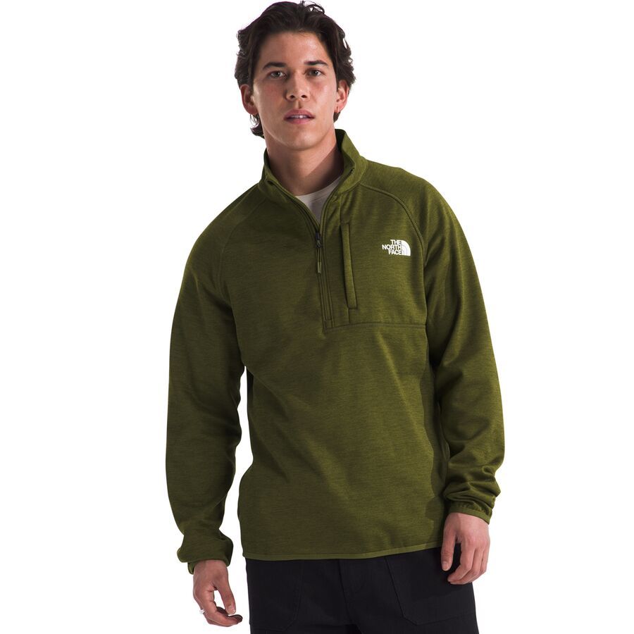 The North Face Canyonlands 1/2-Zip Pullover Fleece Jacket - Men's Forest Olive Heather