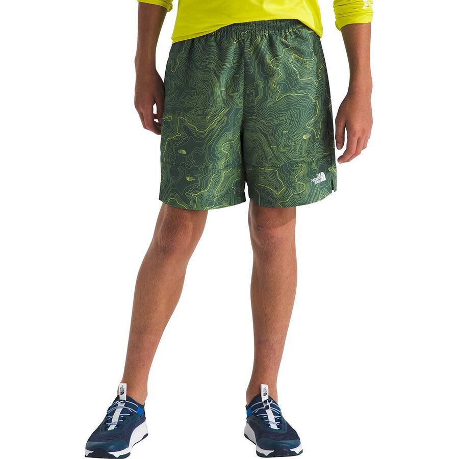 The North Face Class V Pathfinder Pull-On Short - Boys' Duck Green TNF Topo Print
