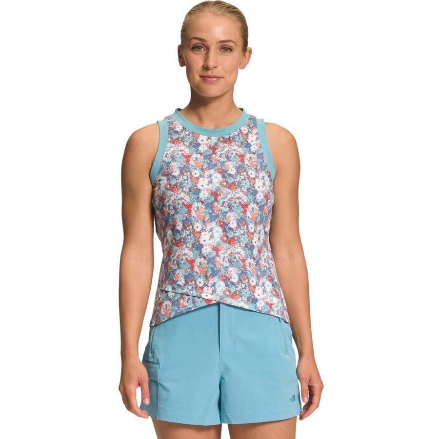 The North Face Dawndream Cross-Front Muscle Tank Top - Women's Reef Waters Wild Daisy Print