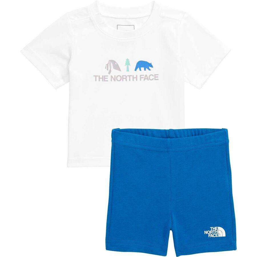 The North Face Graphic Cotton Summer Set - Infants' TNF White/Hero Blue