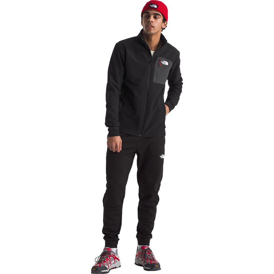 The North Face Highball Fleece Jacket - Men's TNF Black/Anthracite Grey/High Risk Red