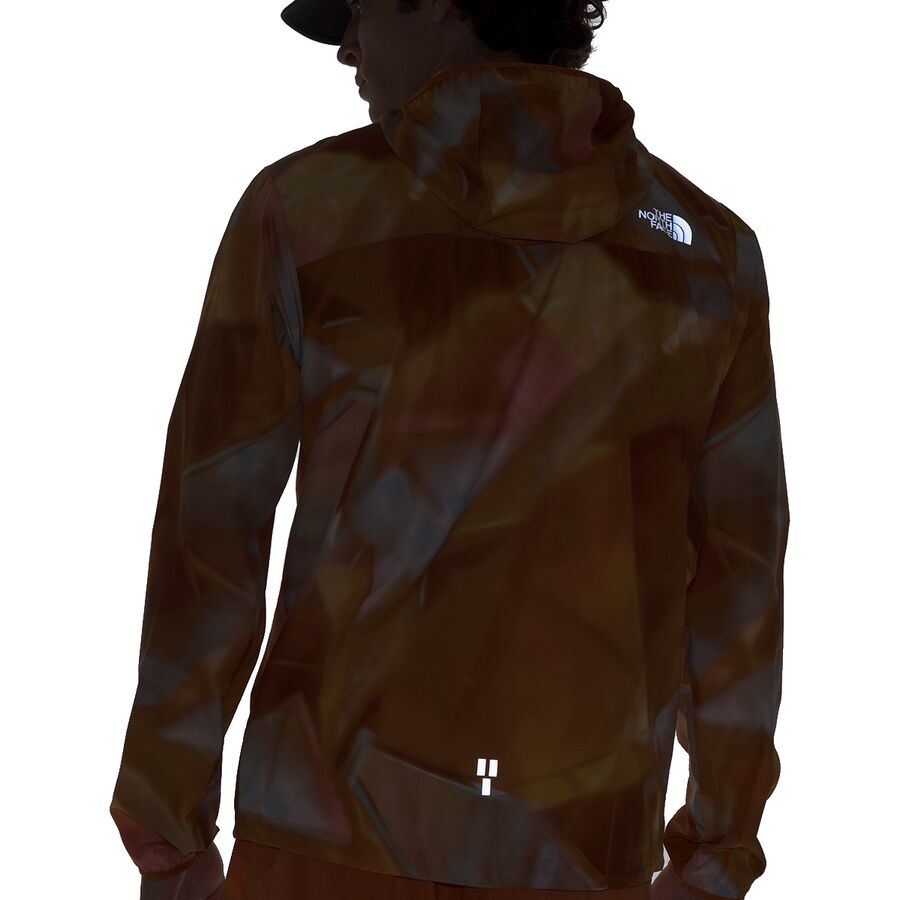 The North Face Higher Run Wind Jacket - Men's Digital Orange Prisms Print