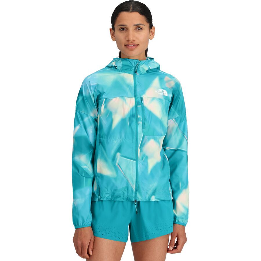 The North Face Higher Run Wind Jacket - Women's Galactic Blue Prisms Print
