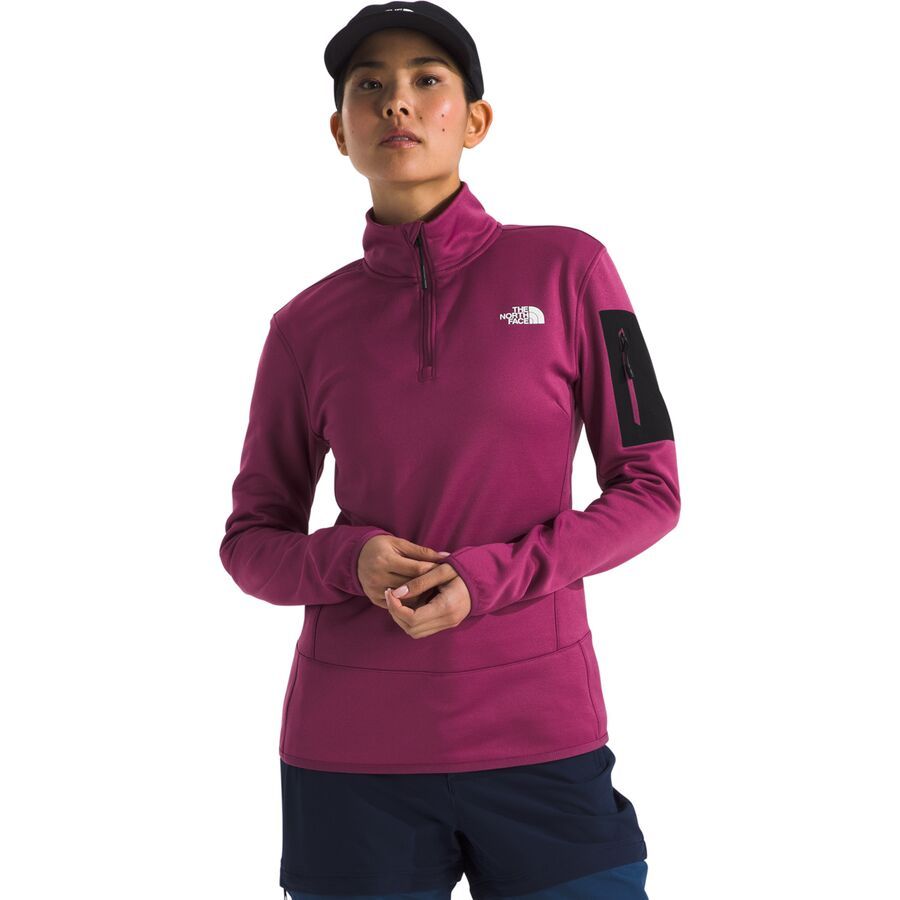 The North Face Mistyescape 1/4-Zip Fleece Jacket - Women's Cyber Berry/TNF Black