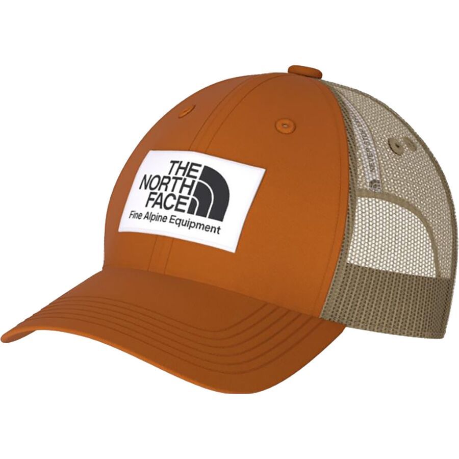 The North Face Mudder Trucker Hat - Men's Rust Orange/Khaki Stone