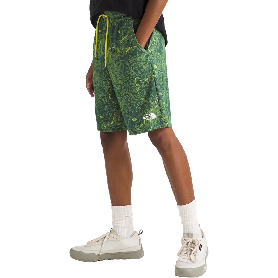 The North Face Never Stop Short - Boys' Duck Green TNF Topo Print
