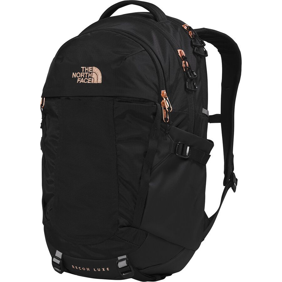 The North Face Recon Luxe Pack - Women's TNF Black/Burnt Coral Metallic-NPF