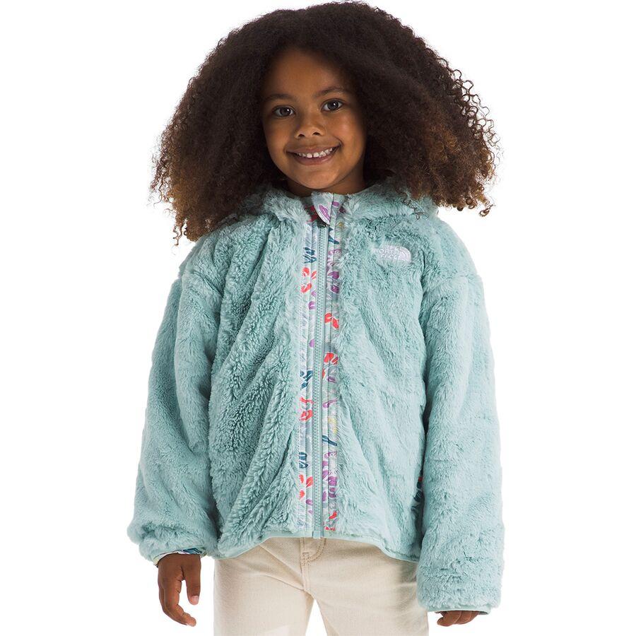 The North Face Reversible Shasta Full-Zip Hooded Jacket - Toddler Girls' Muted Pine Folk Floral Tossed Print