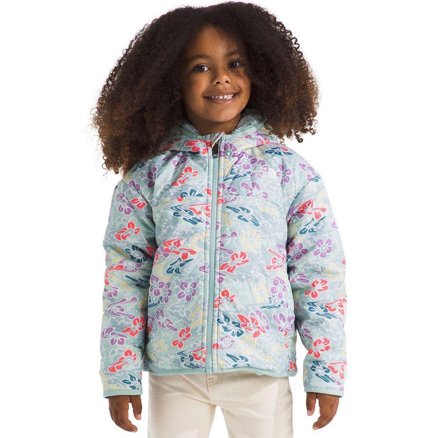 The North Face Reversible Shasta Full-Zip Hooded Jacket - Toddler Girls' Muted Pine Folk Floral Tossed Print The North Face Reversible Shasta Full-Zip Hooded Jacket - Toddler Girls' Muted Pine Folk Floral Tossed Print