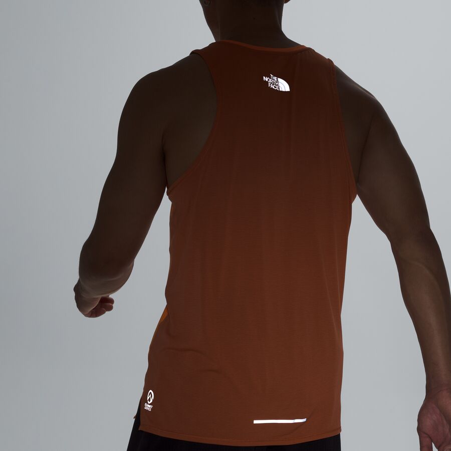 The North Face Summit High Trail Run Tank Top - Men's Digital Orange/Iron Bronze