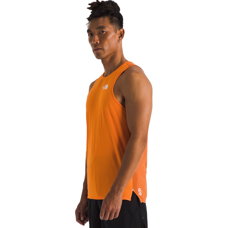 The North Face Summit High Trail Run Tank Top - Men's Digital Orange/Iron Bronze