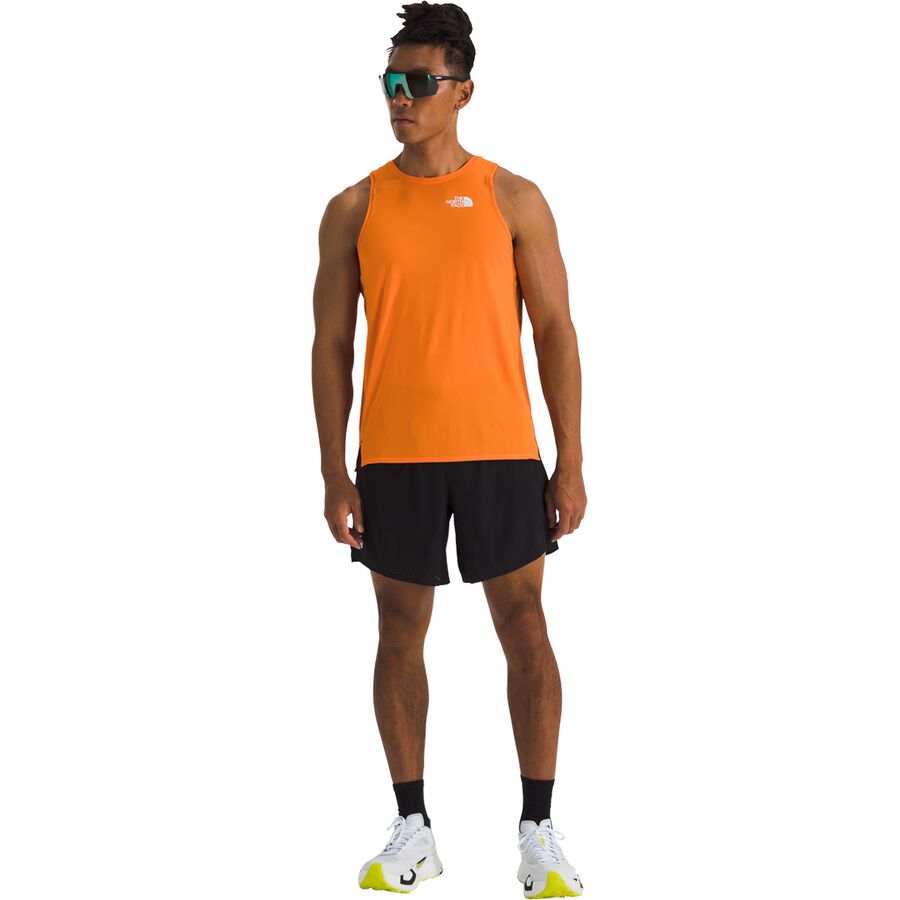 The North Face Summit High Trail Run Tank Top - Men's Digital Orange/Iron Bronze