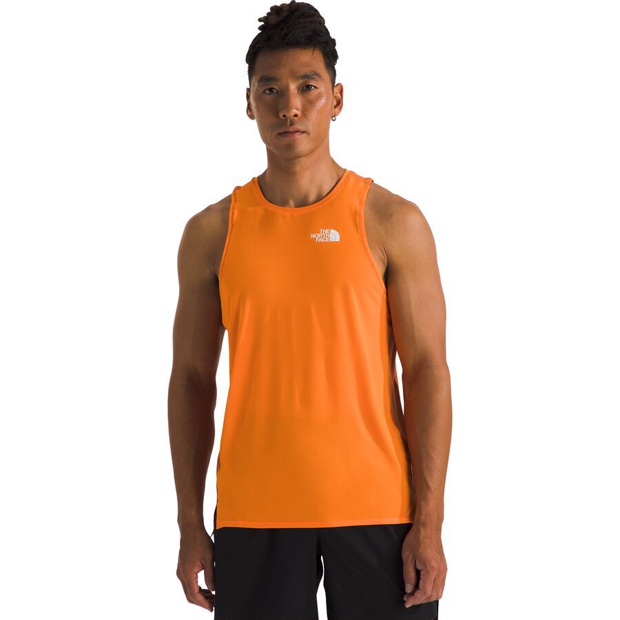 The North Face Summit High Trail Run Tank Top - Men's Digital Orange/Iron Bronze