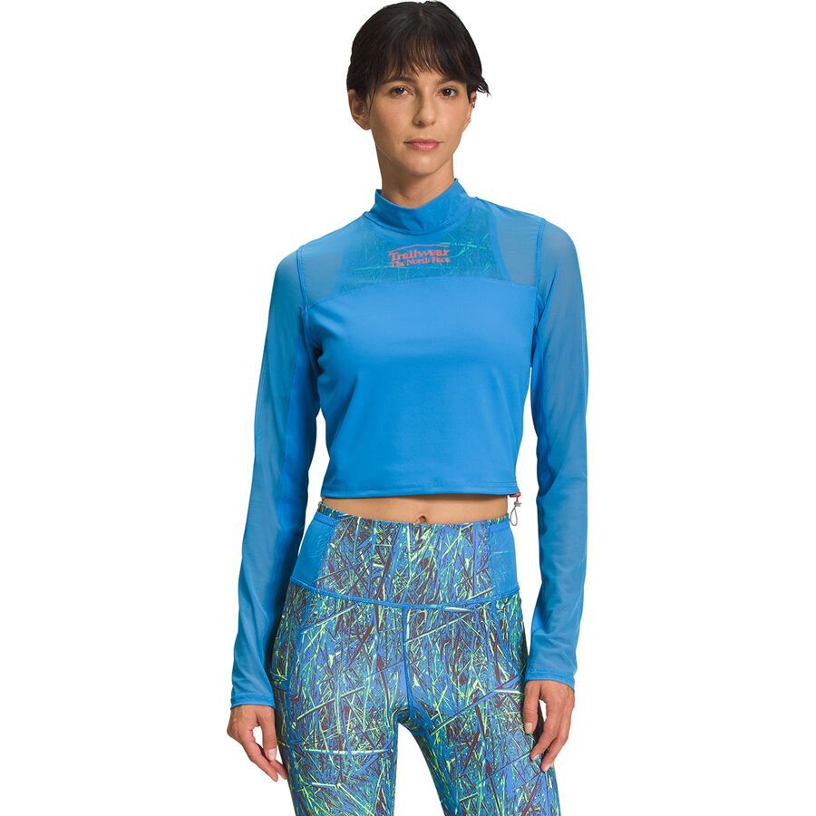 The North Face Trailwear QTM Mock Neck Long-Sleeve Shirt - Women's Super Sonic Blue