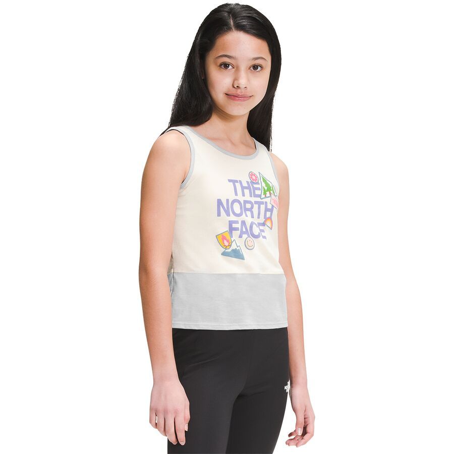 The North Face Tri-Blend Tank Top - Girls' Vintage White Heather