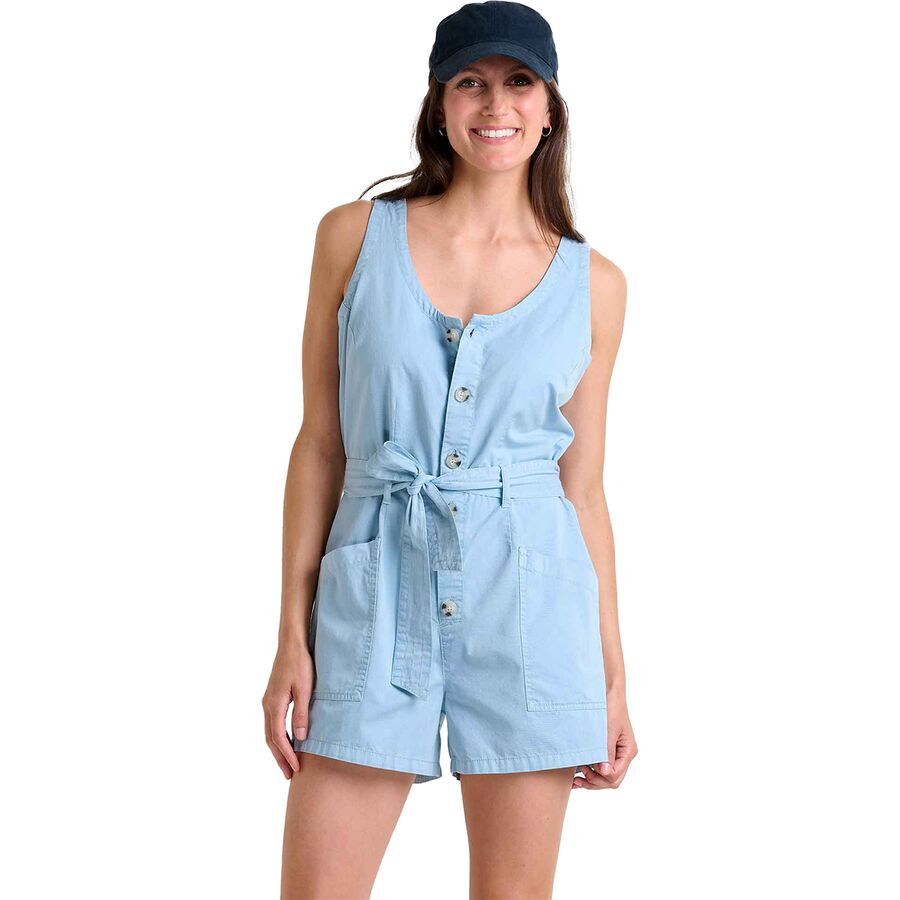 Toad&Co Arroyo Twill Sleeveless Romper - Women's Skyway