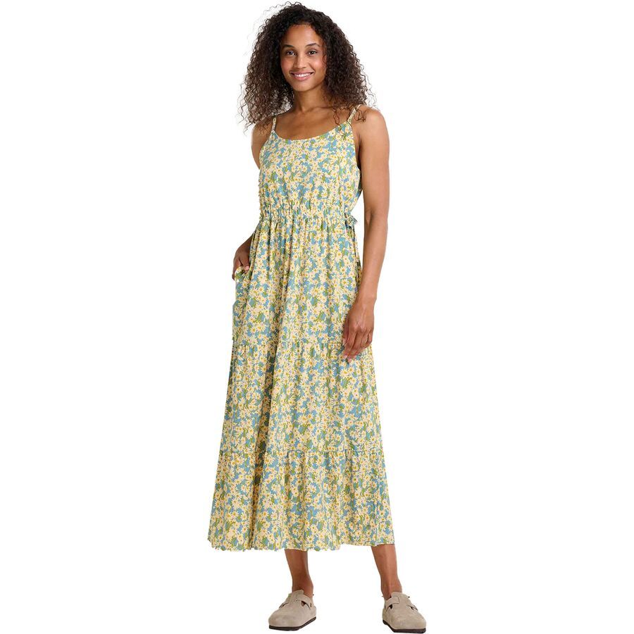 Toad&Co Sunkissed Tiered Sleeveless Dress - Women's Glacier Daisy Field Print