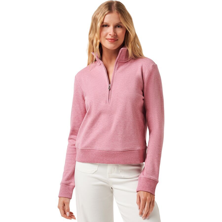 TravisMathew Cloud 1/2-Zip Sweatshirt - Women's Heather Foxglove