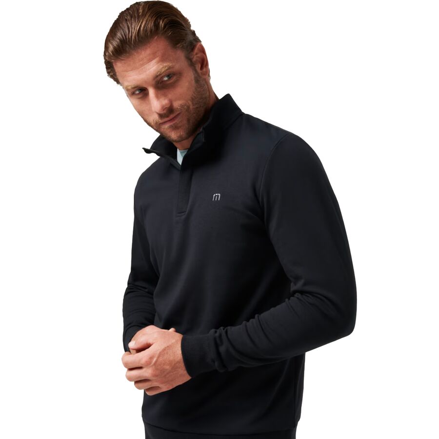 TravisMathew Cloud Quarter Zip 2.0 - Men's Black