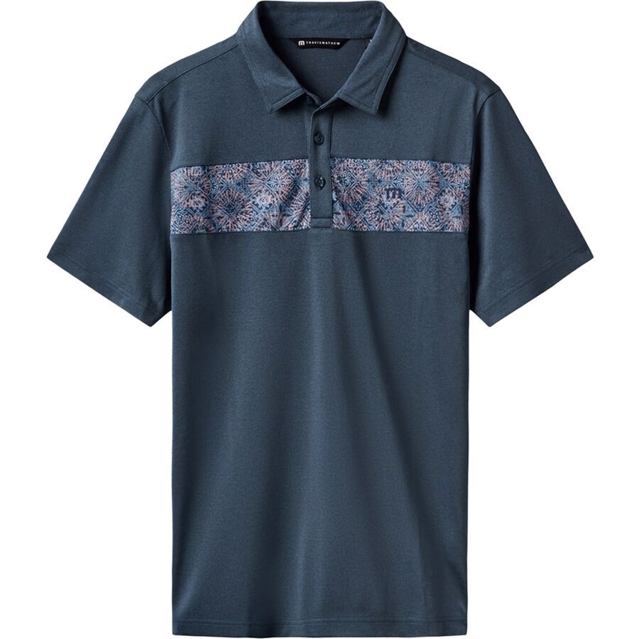 TravisMathew Good Good Acropolis Polo - Men's Mood Indigo/Vintage Indigo